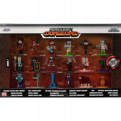 Zabawka MINECRAFT DUNGEONS ZESTAW 18 FIGUREK METALOWYCH JA - kolekcjonerska premium zabawki Aseo dla dzieci