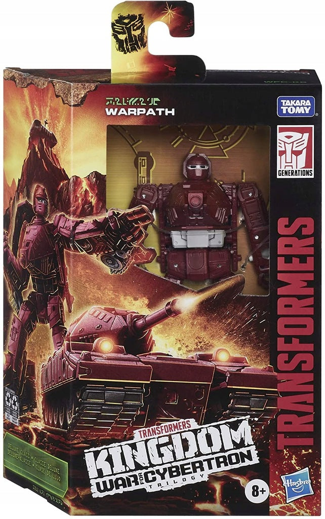 Zabawka TRANSFORMERS KINGDOM WAR AUTOBOT CZOŁG WARPATH - kolekcjonerska premium zabawki Aseo dla dzieci