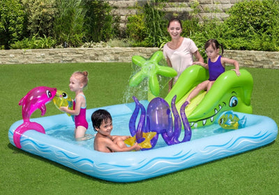 BASEN DMUCHANY PLAC ZABAW DLA DZIECI ZE  - widok 2 opakowania szczegoly zabawka kolekcja