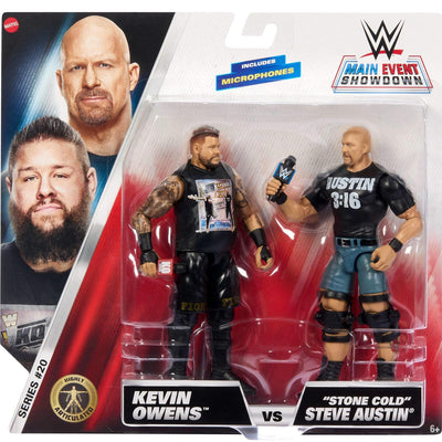 Zabawka WWE MAIN EVENT SHOWDOWN 2-PAK KEVIN OWENS VS "STON - kolekcjonerska Mattel premium dla dzieci