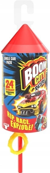 BOOM CITY RACERS WYRZUTNIA Z SAMOCHODEM  - widok 2 opakowania szczegoly zabawka kolekcja