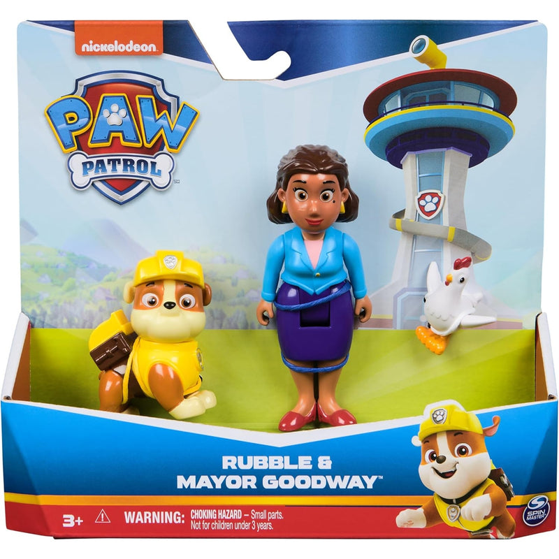 Zabawka PSI PATROL PAW PATROL 3-PAK FIGURKI RUBBLE, MAYOR  - kolekcjonerska Spin Master premium dla dzieci