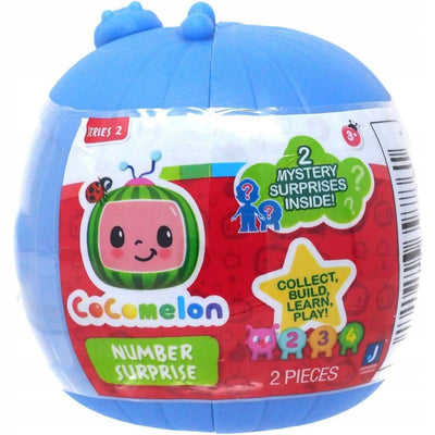COCOMELON NUMER SURPRISE KAPSUŁA NIESPOD - widok 2 opakowania szczegoly zabawka kolekcja