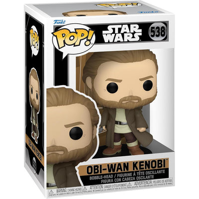 Figurka Funko POP Obi-Wan Kenobi - Star Wars Bobble-Head - kolekcjonerski Jedi Master Ewan McGregor lightsaber
