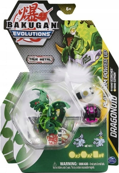 Zabawka BAKUGAN EVOLUTIONS PLATINUM METAL DRAGONOID SIPHON - kolekcjonerska premium zabawki Aseo dla dzieci